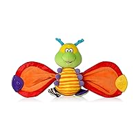 Nuby Teether Tugz Plush Silicone Teething Toy - BPA-Free Baby Teething Toy - 3+ Months - Bee