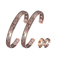 Effective Magnetic Bracelets & Ring for Women, Ultra Strength Magnet Bracelet with Sizing Tool