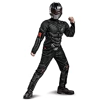 Snake Eyes Costume for Kids, Official GI Joe Costume with Muscles and Mask