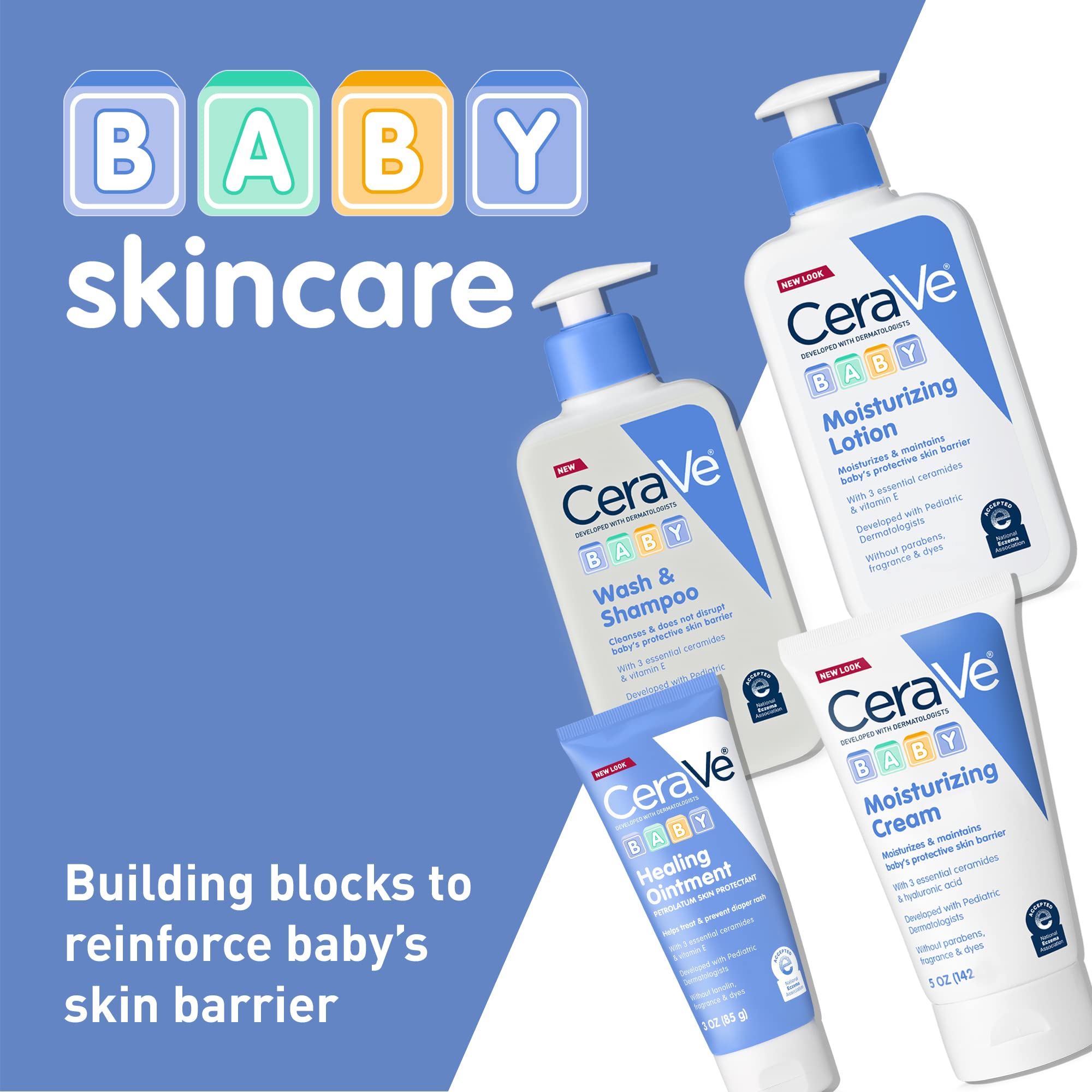 CeraVe Baby Wash & Shampoo | Fragrance, Paraben, & Sulfate Free Shampoo for Tear-Free Baby Bath Time | 8 Ounce