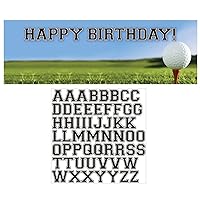 Pack of 6 Golf Sports Fanatic Giant Plastic Party Banners with Alphabet Stickers 60