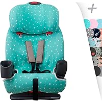 JYOKO Kids Cover Liner Compatible with Graco Nautilus 100% Cotton Made in Spain (White Star)