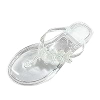 Crazy Lady Slides for Women Women Shoes Fashionable Bow Knot Shiny One Foot Wears Flat Mop Slippers for Women