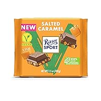 Vegan Milk Chocolate with Salted Caramel, 3.5 Ounce Bar, Pack of 11, 100% Certified Sustainable Cocoa