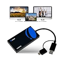 OREI SplitExtend HDMI Splitter Extended Display for Dual Monitor - Multi-Monitor Display 3 Separate Screens - USB A & USB-C Adapter to HDMI 2.0, 4K@30Hz Output 1, 1080p Output 2 for Windows, Mac OS G