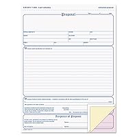Adams Contractor's Proposal Forms, 8.5 x 11.44 Inch, 3-Part, Carbonless, 50-Pack, White, Canary and Pink (NC3819)