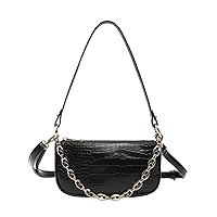 Shoulder Purse Handbag for Women, Designer Retro Classic Faux Leather Hobo Tote Bag Clutch with Zipper Closure