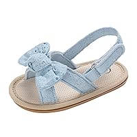Build A Bear Slippers for Girls Summer Walk Shoes Girls Outdoor Bowknot First Espadrille Sandals for Girls