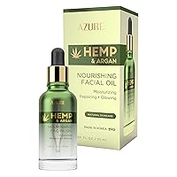 Hemp & Argan Nourishing Korean Facial Oil - Moisturizing | Repairing | Lifts Skin Reducing Appearance Of Wrinkles, Fine Lines & Creases - 50mL / 1.69 fl.oz.