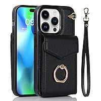Case for iPhone 13 Pro,Wallet Multi Card Holder PU Leather Detachable Lanyard Women Girl Kickstand Ring Magnetic Creative Protective Cover Case for iPhone 13 Pro 6.1