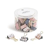 U Brands Fashion Binder Clips, Soft Dye with Gold Prongs, Office Organization Supplies, 32mm, 36 Count