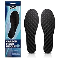 Carbon Fiber Insole 1 Pair, FAKILO Carbon Fiber Insoles Shoes Insert for Women Men, Rigid Support for Turf Toe, Foot Fractures, Hallux Rigidus, Mortons Toe 302mm