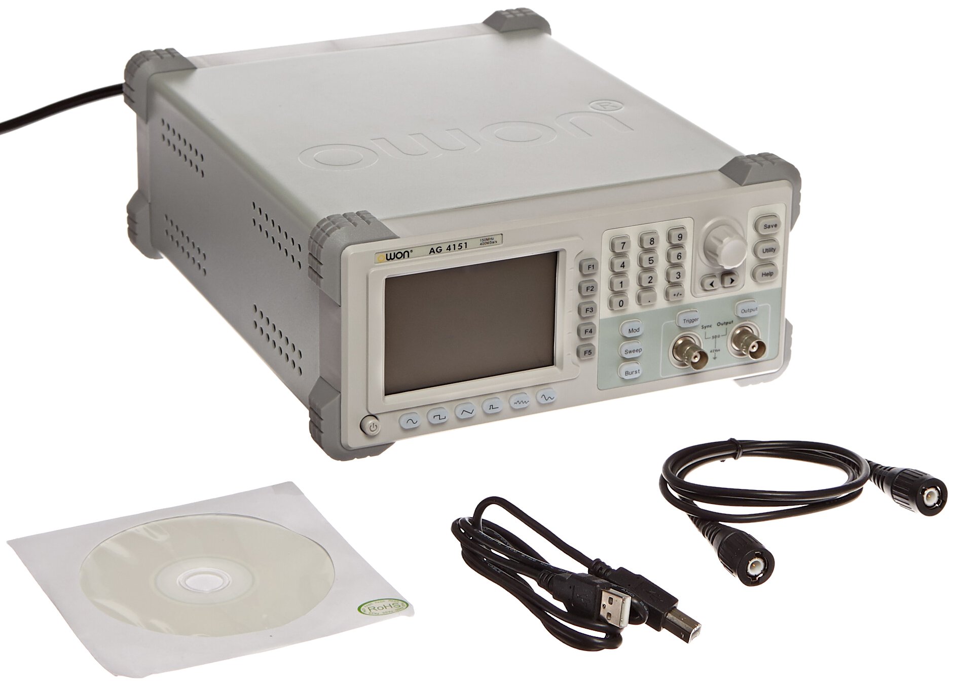 Owon AG4151 Series AG DDS Arbitrary Waveform Generator, 1 Channel, 150MHz, 400MSa/S Sample Rate
