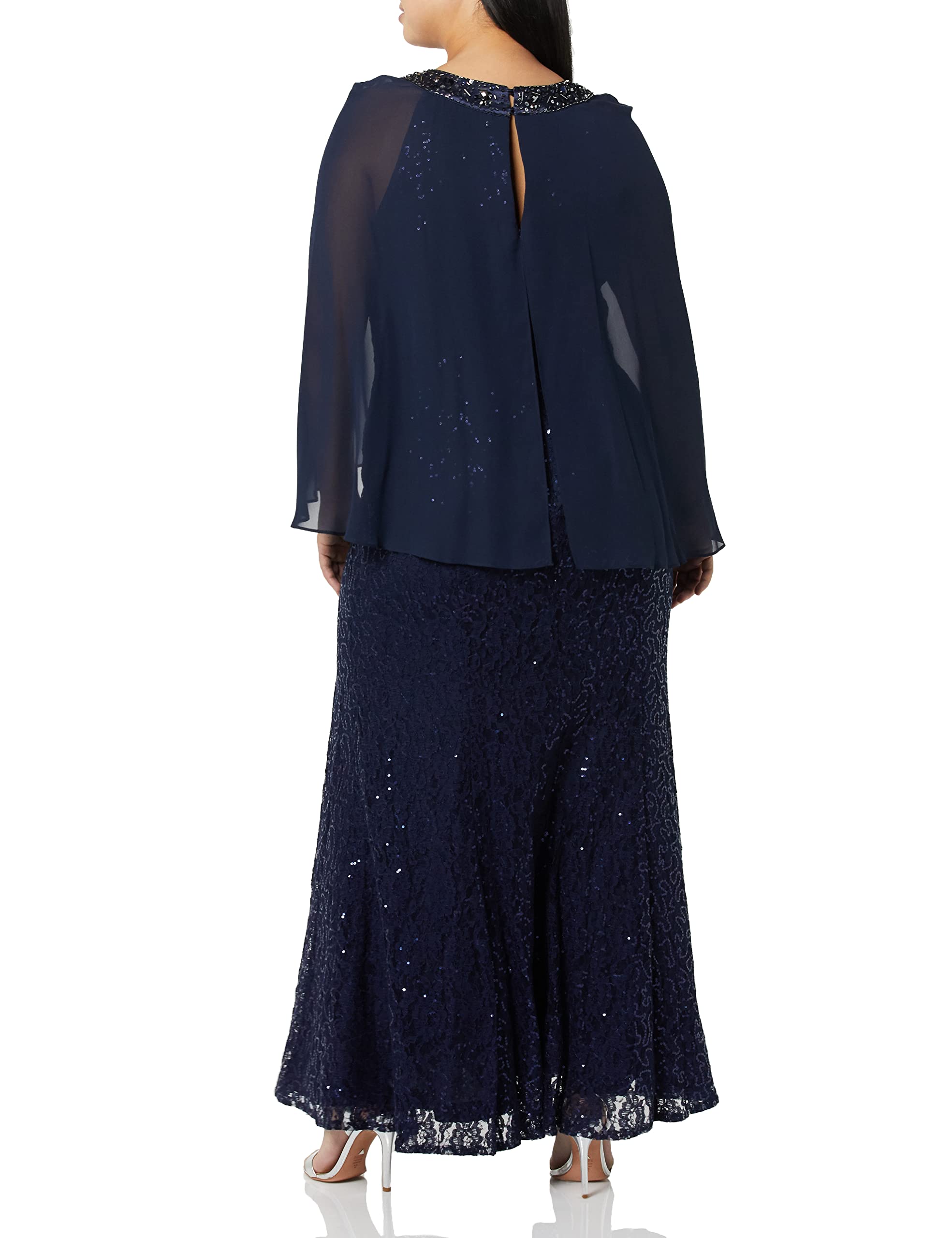 Alex Evenings Plus Size Women's Cold Shoulder Popover Dress