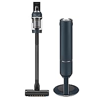 BESPOKE Jet Cordless Stick Vacuum Cleaner with All In One Clean Station, Powerful Floor Cleaning for Carpet, Hardwood, Tile, Lightweight, HEPA Filtration, Midnight Blue
