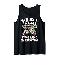 Most Likely To Play Video Game On Christmas Tank Top