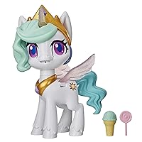 My Little Pony Magical Kiss Unicorn Princess Celestia, Interactive Unicorn Figure with 3 Surprises - Musical Kids Toy That Moves, Lights Up