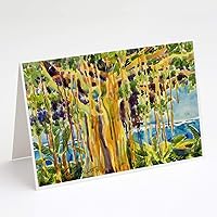 Caroline's Treasures 6064GCA7P Tree - Banyan Tree Greeting Cards and Envelopes Pack of 8 Blank Cards with Envelopes Whimsical A7 Size 5x7 Blank Note Cards
