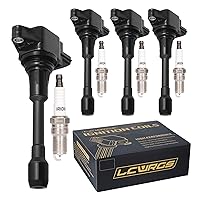 Set of 4 Ignition Coil Pack and Spark Plugs Fits for 2007 2008 2009 2010 2011 2012 2013 Nissan Altima Versa Sentra Rogue Cube NV200 2.5 1.8 1.6 2.0 L4 Spark Plugs Coil Packs Replaces# UF549 & 9029