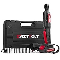 Eastvolt 12V Cordless Electric Ratchet Wrench Set, 3/8 Inch 35 Ft-lbs Power Wrench Tool Kit with Fast Charger, 2.0Ah Lithium-Ion Battery, 7-Pieces 3/8 Inch Metric Sockets and 1/4