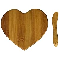 Kate Aspen Tastefully Yours' Heart-Shaped Bamboo Cheese Board - Total 48 Sets