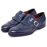 Men's Wingtip Brogue Kiltie Monk Strap Loafer Dress Shoes