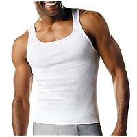 Men's Pack, Moisture-Wicking Ribbed, Lightweight Cotton Tank Undershirts, 6-Pack