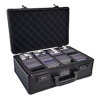 Card Safe 4 Row - Lockable Premium Trading Card Storage Case - Holds up to 460 Standard 35pt Top loaders - Sports Card Case with Laser Cut Foam Interior