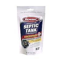 K-37-BAG Granular Septic Tank Treatment: Concentrated, Removes Clogs, Environmentally Friendly Bacteria Enzymes, Safe for Toilets, Sinks, Showers - 12 Ounces