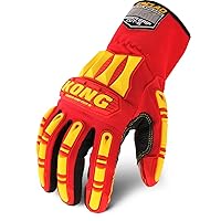 mens Work Glove KONG RIGGER GRIP A5, Red/Yellow, Large US