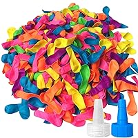 1000 Pack Water Balloons with Refill Kits, Latex Water Bomb Balloons Fight Games - Summer Splash Fun for Kids & Adults