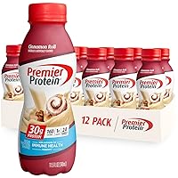 Premier Protein Shake, 30g Protein, 1g Sugar,24 Vitamins&Minerals Nutrients to Support Immune Health, Cinnamon Roll,11.5 fl oz - Pack of 12, Bottle, Liquid, keto