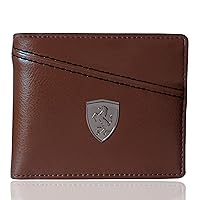 Glitch Ferrari Men's Cross Wallet - Sleek PU Leather Design for Style and Function (CROSS BROWN)
