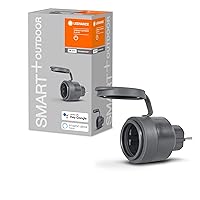Ledvance Smart Socket for Outdoor Use with WiFi Technology in a Compact Design, for Incorporating Conventional Devices into the Smart Home, Controllable with Alexa & Google, Smart+ Outdoor Compact Plug, 1 Pack