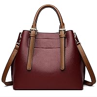 Oiilllndjb Handbag Women Large Capacity Casual Tote Bag, Big Shoulder Crossbody Bag for Women, Women Shopper Bag Handbag (Color: Burgundy)