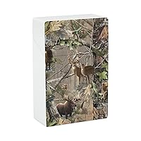 Camo Deer Camouflage Hunting Cigarette Case Box Flip Open Waterproof Cigarette Holder Box for Men and Women