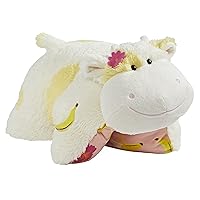 Pillow Pets Sweet Scented Banana Cow Stuffed Animal Plush Toy, White