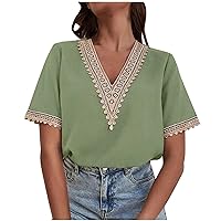 Sales Today Clearance Prime Only Lace Crochet T Shirt For Women Sexy Summer Tops Loose Casual Vacation Tee Shirts Dressy Plain Blouses Beach Top Black T Shirt For Women