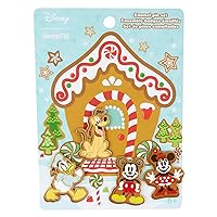 Loungefly Disney Mickey and Minnie Ice Skating Holiday Pin Set, Amazon Exclusive