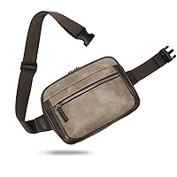 Fashion Fanny Packs for Women - PU Leather Belt Bag Purse Cute Cross Body Fanny Pack Multi-pockets Everywhere Waist Bum Sash Bag with Hidden Pocket Adjustable Strap - Workout Running Travelling Hiking