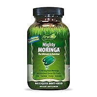 Irwin Naturals Mighty Moringa 1,000 mg with Chia, Coconut, Hemp, Avacado & Omega Superfoods - 60 Liquid Softgels