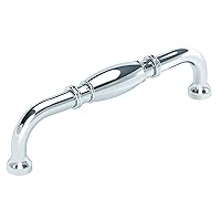 Amerock | Cabinet Pull | Polished Chrome | 5-1/16 inch (128 mm) Center-to-Center | Granby | 1 Pack | Drawer Pull | Drawer Handle | Cabinet Hardware