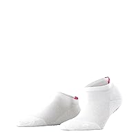 FALKE Women's Relax Pads Slipper Socks, Cozy Warm, Cotton, Ankle Length, House Socks for Winter and Fall, Sole Grips, White (White 2000), 8-10.5, 1 Pair