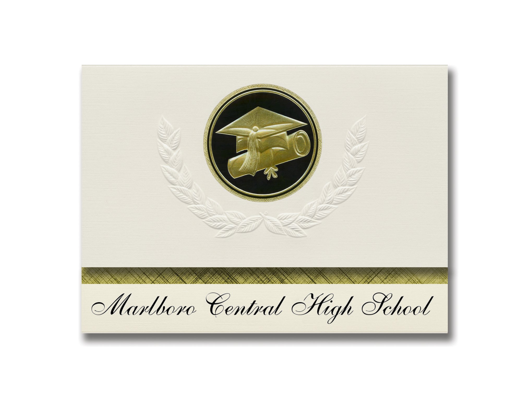 Signature Announcements Marlboro Central High School (Marlboro, NY) Graduation Announcements, Presidential style, Elite package of 25 Cap & Diploma...