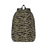 Tiger Stripe Camo Large Capacity Backpack, Men'S And Women'S Fashionable Travel Backpack, Leisure Work Bag,