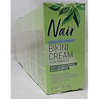 Nair Hair Remover Bikini Cream With Green Tea Sensitive Formula 1.70 oz (Pack of 7)