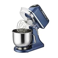 Commercial Planetary 7 Quart Large Stand Mixer | Tilt Head | Countertop Chef Professional Restaurant Industrial Grade | Stainless Steel Bowl | Bakery Bread Dough | WSM7L | 1/2 HP 120V, Blue