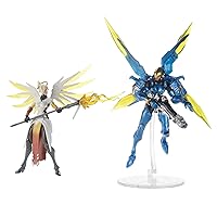 Overwatch Ultimates Series Pharah and Mercy Dual Pack 6 Inch Scale Collectible Action Figures with Accessories, Blizzard Video Game Characters