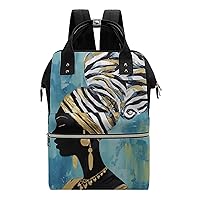 African American Black Women Diaper Bag Backpack Travel Waterproof Mommy Bag Nappy Daypack