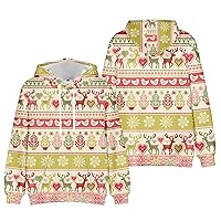 Hoodies For Men,Unisex Christmas Hoodie Sweatshirts Casual Novelty Printed Kangroo Pocket Pullover